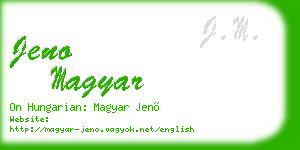 jeno magyar business card
